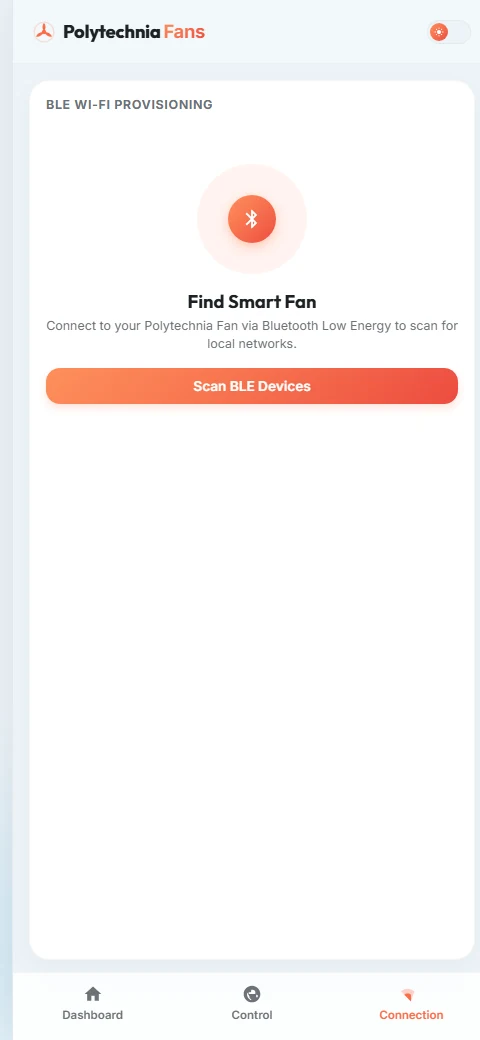 Écran d'appairage Bluetooth de l'application
