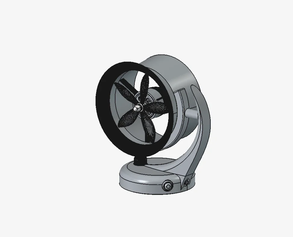 L'assemblage FreeCAD complet du ventilateur