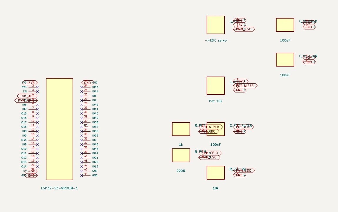 Schéma électrique KiCad de la carte de contrôle